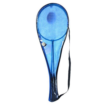 Набір для бадмінтонової гри 2 ракетки метал 67x21x2, 5 см з воланчиком для активного відпочинку Синій