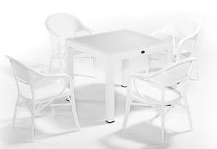 Комплект садових меблів "NIRVANA FOR 4" (стіл 90*90 +4 крісла) Novussi, Туреччина