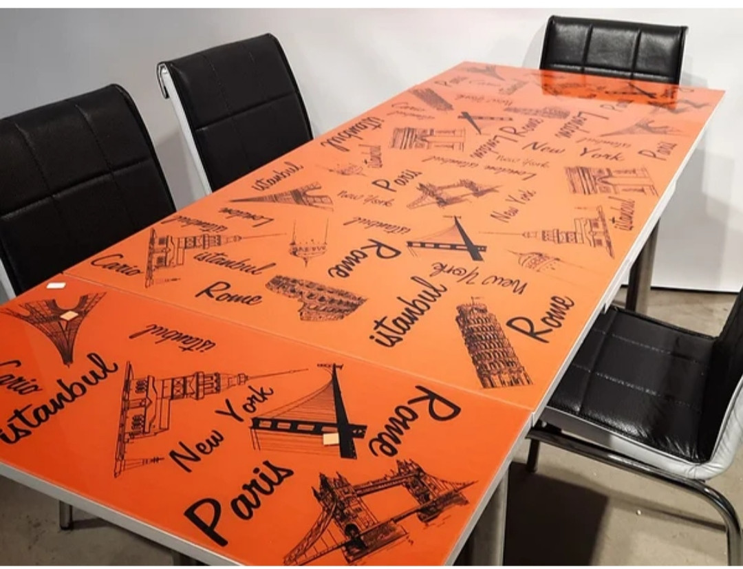 Стіл "Париж" (стол ДСП, гартоване скло) Mobilgen, Туреччина, фото 1