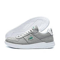 Мужские кожаные кроссовки Lacoste Grey