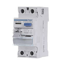 ПЗВ HAGER двополюсне 2P, 40A, 30 mA, тип A, CDA240D, Хагер диференціальне реле, пристрій захисного відкл