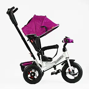 Велосипед триколісний дитячий з батьківською ручкою Best Trike 3390 / 39-215 (надувні колеса, USB, музика, світло, пульт), фото 3