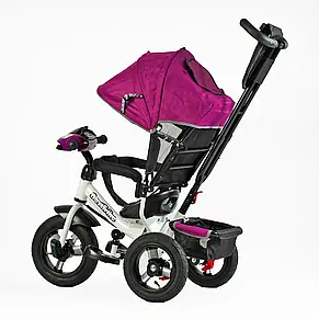 Велосипед триколісний дитячий з батьківською ручкою Best Trike 3390 / 39-215 (надувні колеса, USB, музика, світло, пульт), фото 4