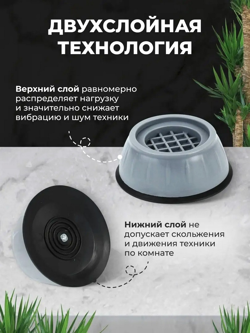 Нескользящие ножки для стиральной машины, Антивибрационные подставки ...
