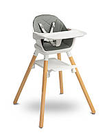 Детский стульчик для кормления Caretero Bravo Grey | Стульчик для кормленя ребёнка