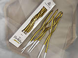 Набір свічок для торта кручених (золото) - 6 шт., фото 2