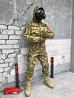 Тактичний зимовий костюм Гірка мультикам софтшел на флісі, військовий водовідштовхувальний армійський костюм зсу