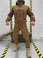Тактический демисезонный костюм софтшел олива на флисе,военный водоотталкивающий армейский костюм softshell