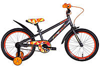 Велосипед дитячий двоколісний 18" FORMULA SPORT 2022 чорний з крилом