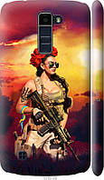 Пластиковый чехол Endorphone LG K10 K410 Украинка с оружием Multicolor (5316m-349-26985) BB, код: 7748425
