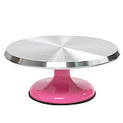 Поворотний стіл для торта метал 30 см (кольорова ніжка)