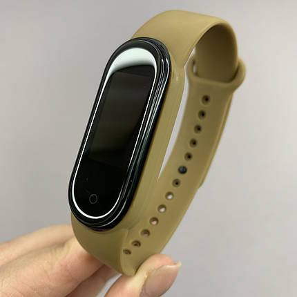 Ремінець для Xiaomi Mi Band 5 силіконовий кольоровий ремінець для фітнес трекера мі бенд 5 коричневий bnd, фото 1