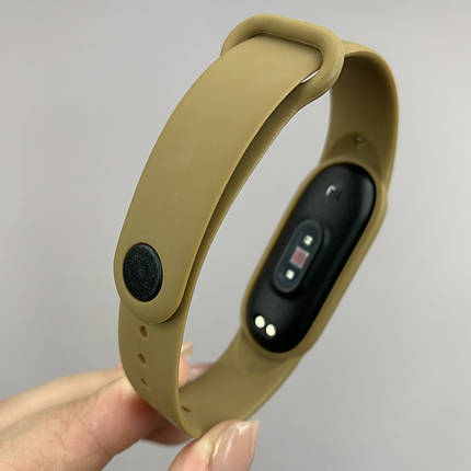 Ремінець для Xiaomi Mi Band 5 силіконовий кольоровий ремінець для фітнес трекера мі бенд 5 коричневий bnd, фото 3