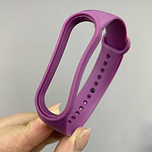 Ремінець для Xiaomi Mi Band 6 силіконовий кольоровий ремінець для фітнес трекера мі бенд 6 фіолетовий bnd, фото 3