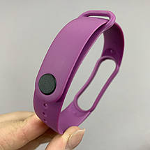 Ремінець для Xiaomi Mi Band 6 силіконовий кольоровий ремінець для фітнес трекера мі бенд 6 фіолетовий bnd, фото 4