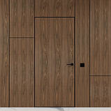 Приховані двері під фарбування  (з чорним алюмінієвим обкладом полотна), фото 2