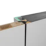 Приховані двері під фарбування  (з чорним алюмінієвим обкладом полотна), фото 4