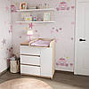 Сповивальний комод 3+1 з накладним пеленатором Дуб сономма+білий, фото 3