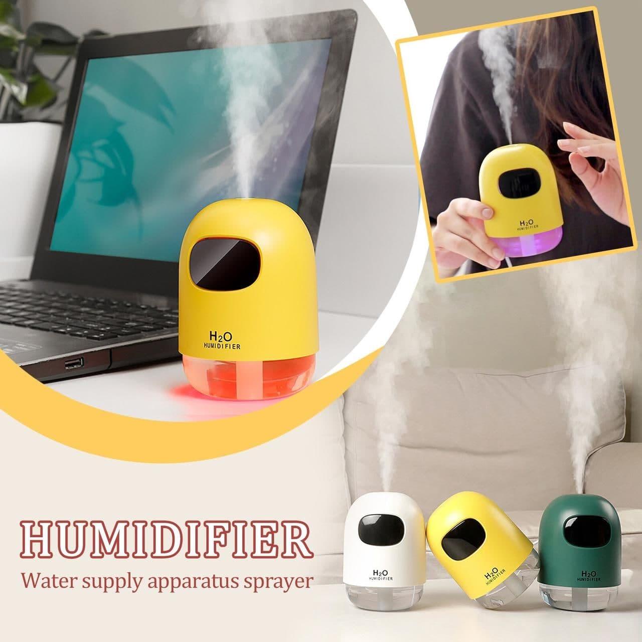 Мінізволожувач повітря PRC Humidifier — 200 мл H2O (Білий) (Жовтий) (Зелений)