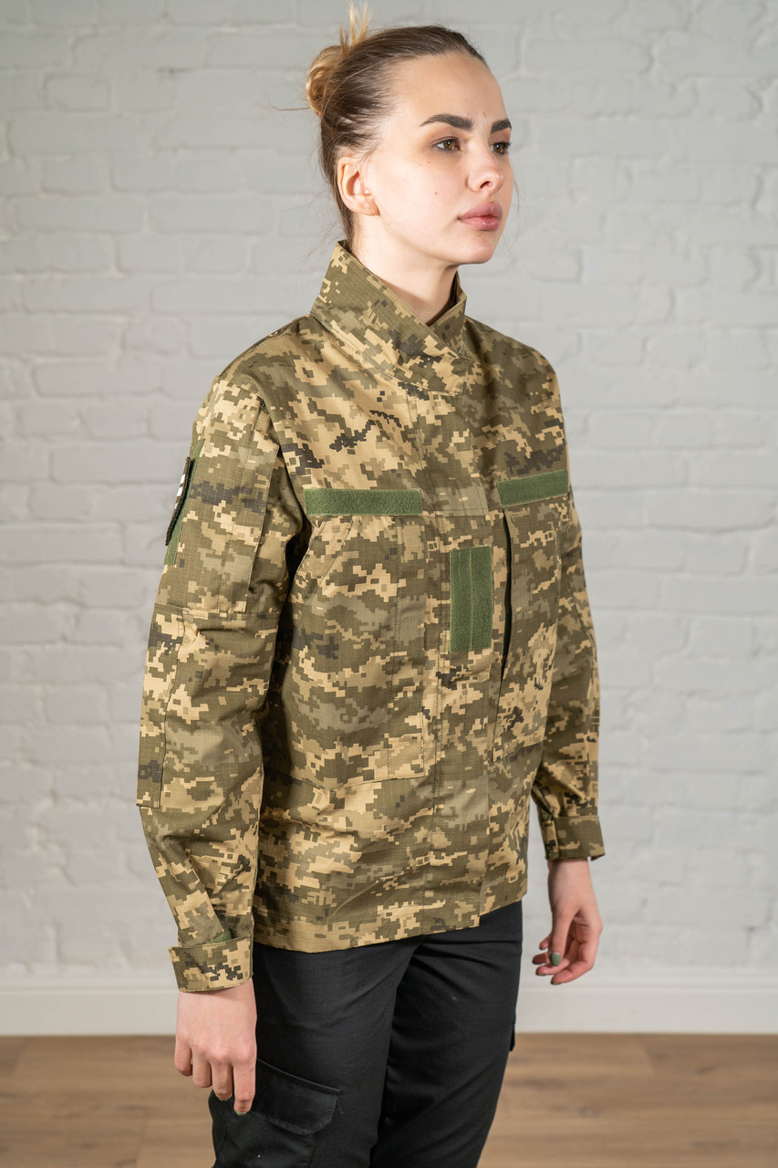 Китель літній піксель ріп стоп камуфляж формений зсу жіночий куртка pixel тактична ЗСУ польова армійська  YYY