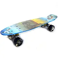 Скейт пенни борд S 99160 Best Board колеса ПУ, светящиеся