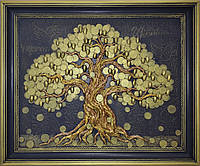Грошове дерево з написом "Ukraine" та голубом миру, 50/60 см, чудовий подарунок зі смислом