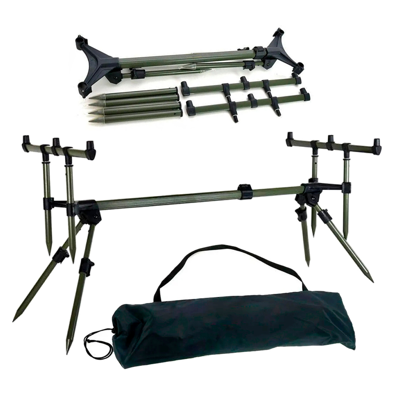 Род-под Mad Carp Rod Pod на 3 вудлища з телескопічними ножками