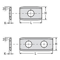 Сменные ножи с 2х сторонней заточкой 20×12×1,5 CMT Италия