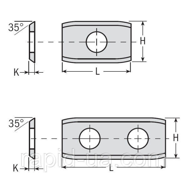 Сменные ножи с 2х сторонней заточкой 20×12×1,5 CMT Италия - фото 1 - id-p390851346