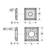 Сменные ножи с 4х сторонней заточкой 12×12×1,5 CMT Италия