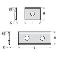 Сменные ножи с 2х сторонней заточкой 24,7×12×1,5 CMT Италия