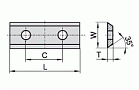 Сменные ножи с 2х сторонней заточкой 50×12×1,5 С 24мм Ceratizit Люксембург - фото 3 - id-p390851401