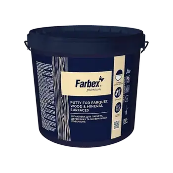 Шпаклівка Farbex для паркету, дерев’яних та мінеральних поверхонь Біла (0.35кг)