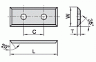 Сменные ножи с 4х сторонней заточкой 29,5×12×1,5 С 14 мм Ceratizit Люксембург