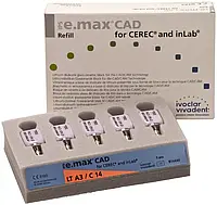 IPS e.max CAD С14/5 Блоки CEREC/inLab LT/MT/HT (A1-D4) для техніки CAD