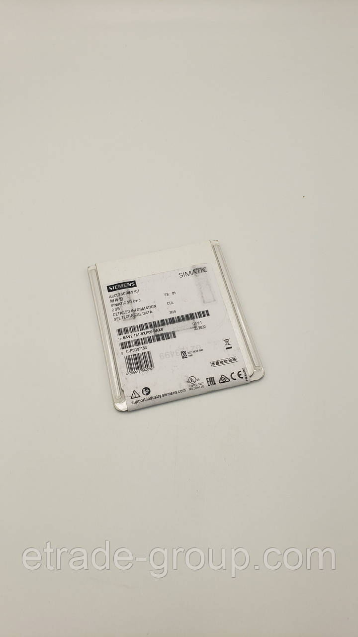 Карта пам'яті SIMATIC Siemens 6AV2181-8XP00-0AX0