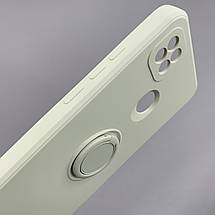Чохол для Xiaomi Redmi 9C матовий з кільцем-тримачем чохол на телефон сяомі редмі 9с молочний cfc, фото 4