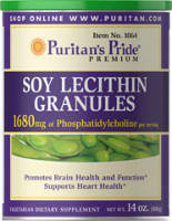 Соевый лецитин гранулы, Soy Lecithin Granules, Puritan's Pride, 1680 мг.