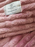 Плед-покрывало colorful home, шарпей-королевская полоска(4 см) микрофибра полуторный 200 * 150 м. розовый