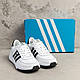 Білі шкіряні кросівки Adidas для чоловіків, чоловічі весняні кросівки шкіра, чоловічі стильні кросівки Адідас - фото 4 - id-p2130997418