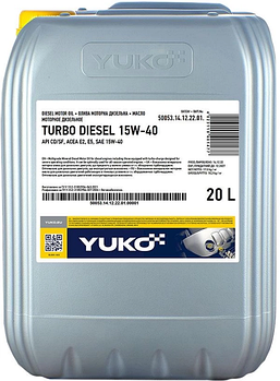 Моторна олива всесезонна YUKO Turbo Diesel 15w40 CD 20