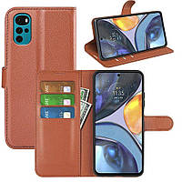 Чехол-книжка Litchie Wallet Motorola G22 Brown BB, код: 8130629