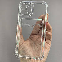Чехол для Apple iPhone 11 Pro чехол с карманом для карт на телефон айфон 11 про прозрачный p4b