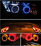 Ангельські очі LED 100 мм сині на фари БМВ ВАЗ Мазда Форд Шевроле Кіа Нісан Опель УАЗ Рено Шкода VW BMW, фото 5