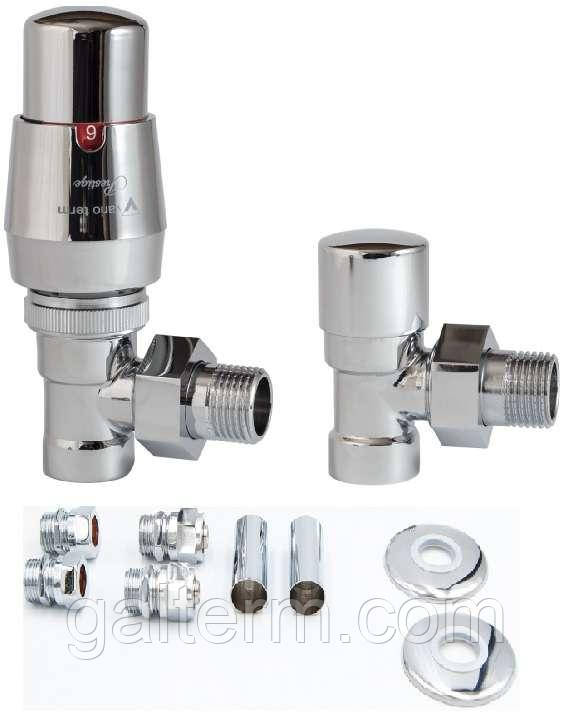 Комплект термостатичний Vario Term, ROYAL ALL in ONE, кутовий, хром, AROGS0202CFK(PEX)