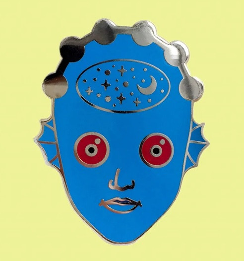 Значок " Драг " фантастичний інопланетянин з культового мультфільму "Fantastic Planet"