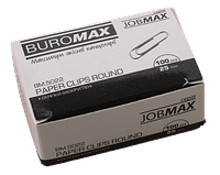 Скрепки оцинкованные Buromax Jobmax 25 мм 100 шт (BM.5022)
