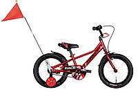 Дитячий велосипед двоколісний із додатковими колесами Formula RACE 16" червоний з крилом Pl 2022
