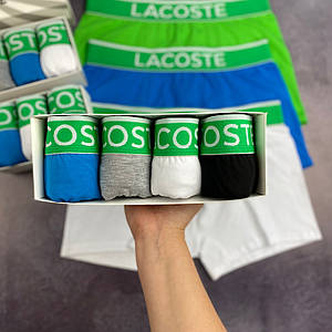 Набір чоловічих трусів Lacoste з бавовняного матеріалу, 4 шт
