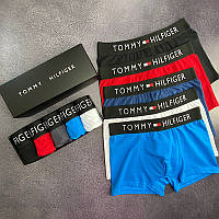 Комплект мужских трусов из хлопка Tommy Hilfiger в подарочной коробке, 5 шт